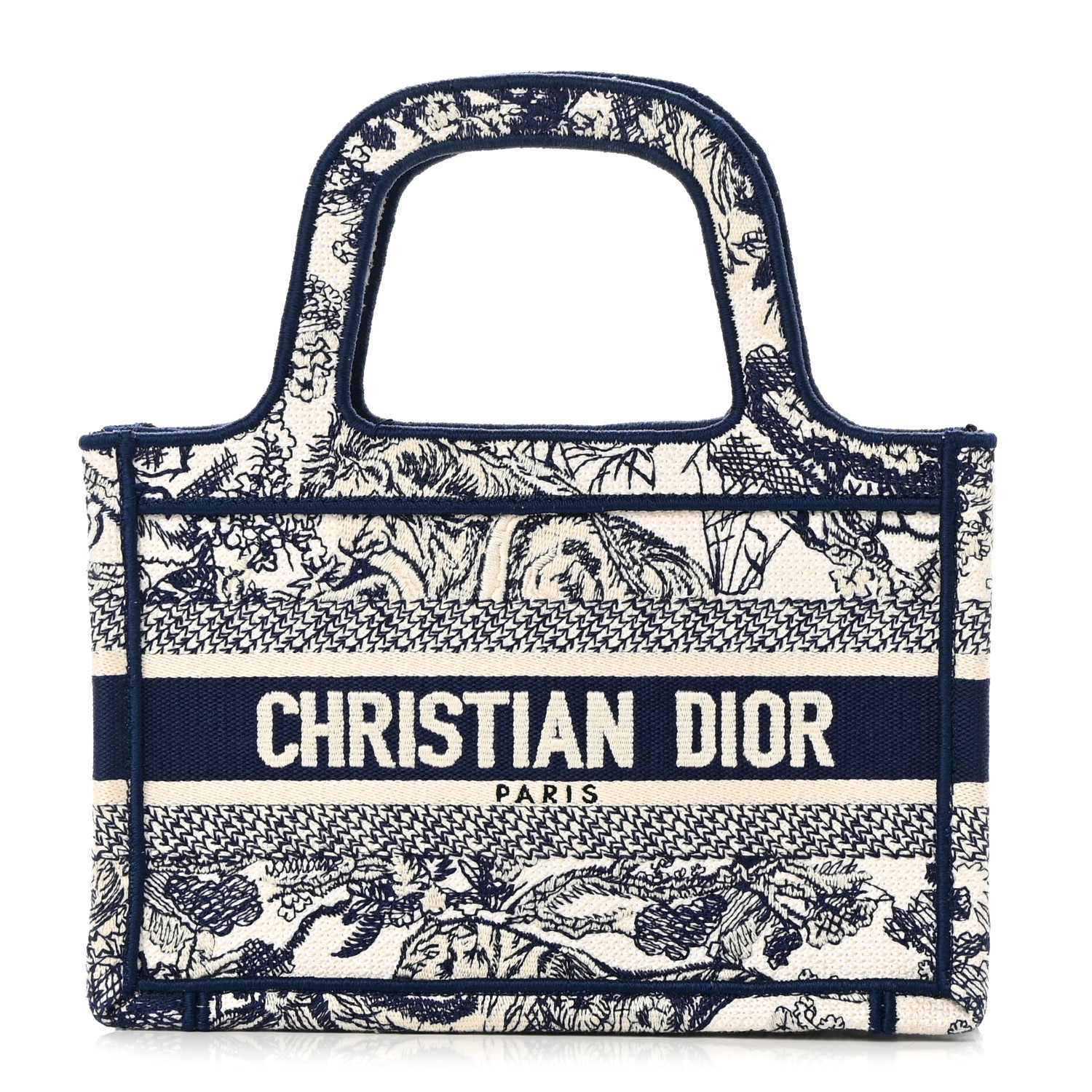 CHRISTIAN DIOR Mini Toile  Book Tote Blue