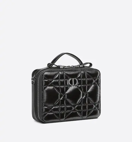 DIOR CARO BOX BAG Black  Calfskin