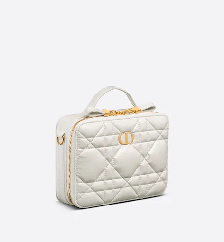 DIOR CARO BOX BAG Latte  Calfskin