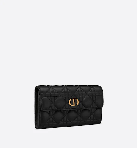 DIOR CARO WALLET Black