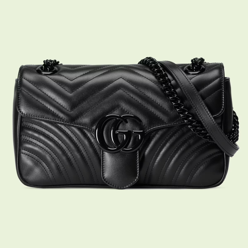 hand small shoulder bag - Black Leather