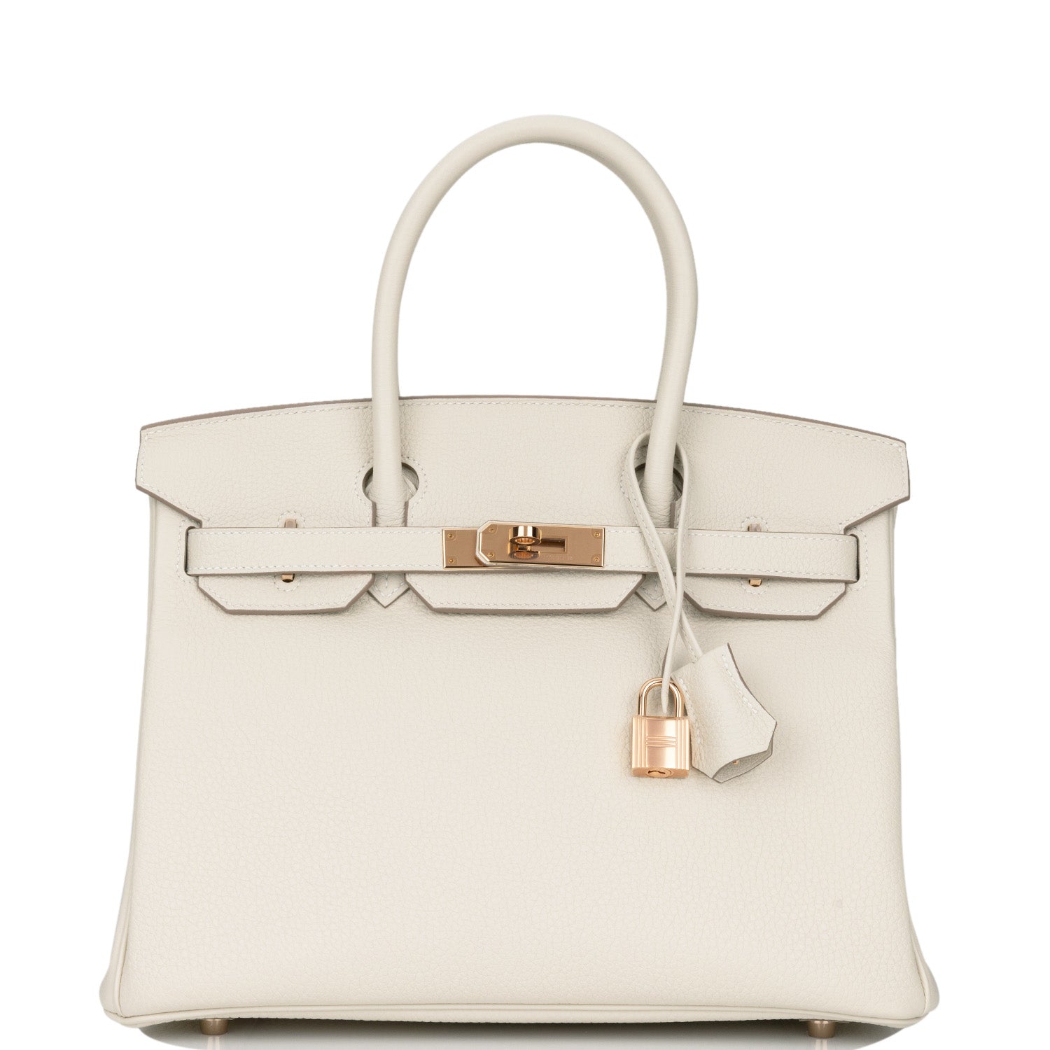 Hermès Birkin 30 Craie Togo Rose Gold Hardware