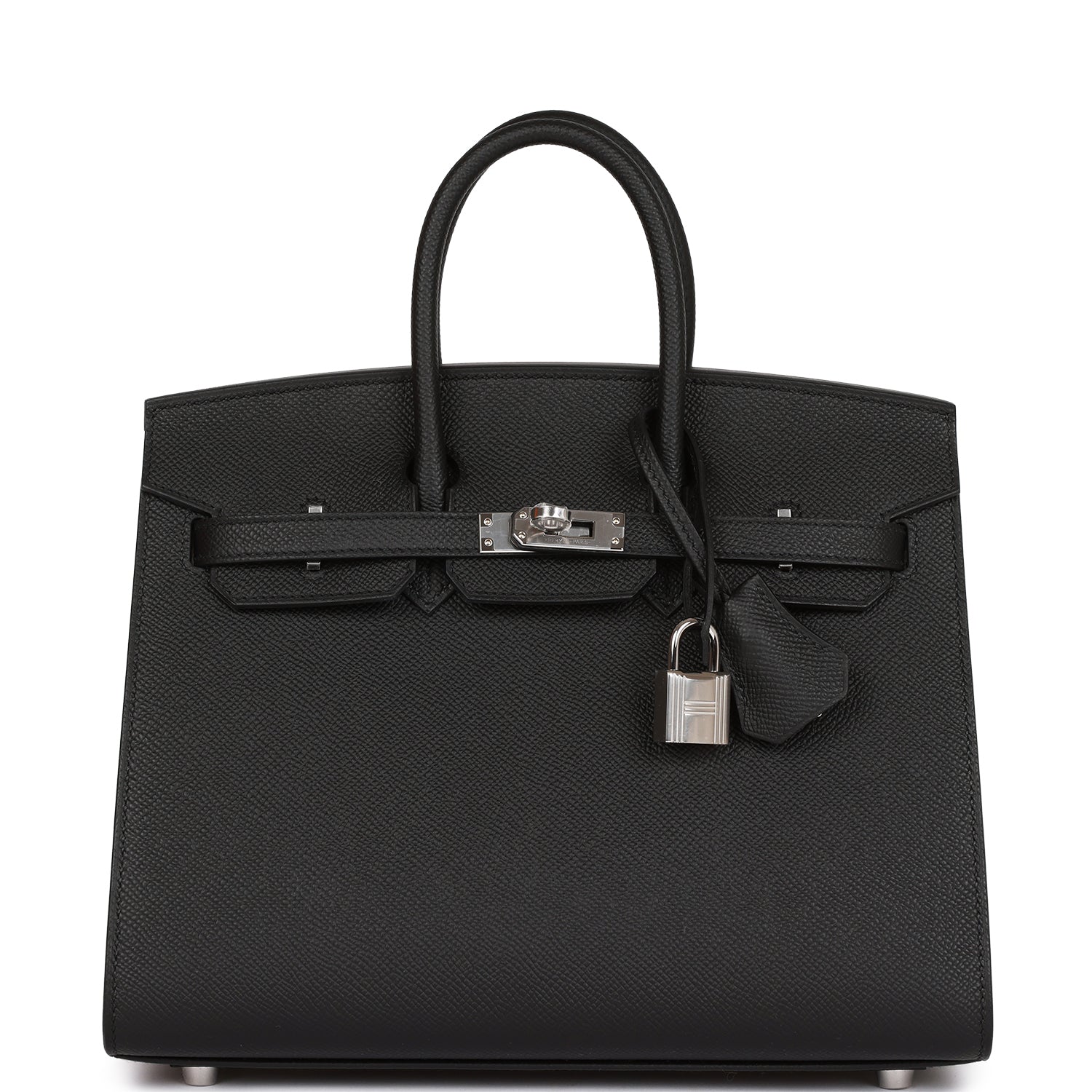 Hermès Birkin Sellier 25 Black Epsom Palladium Hardware