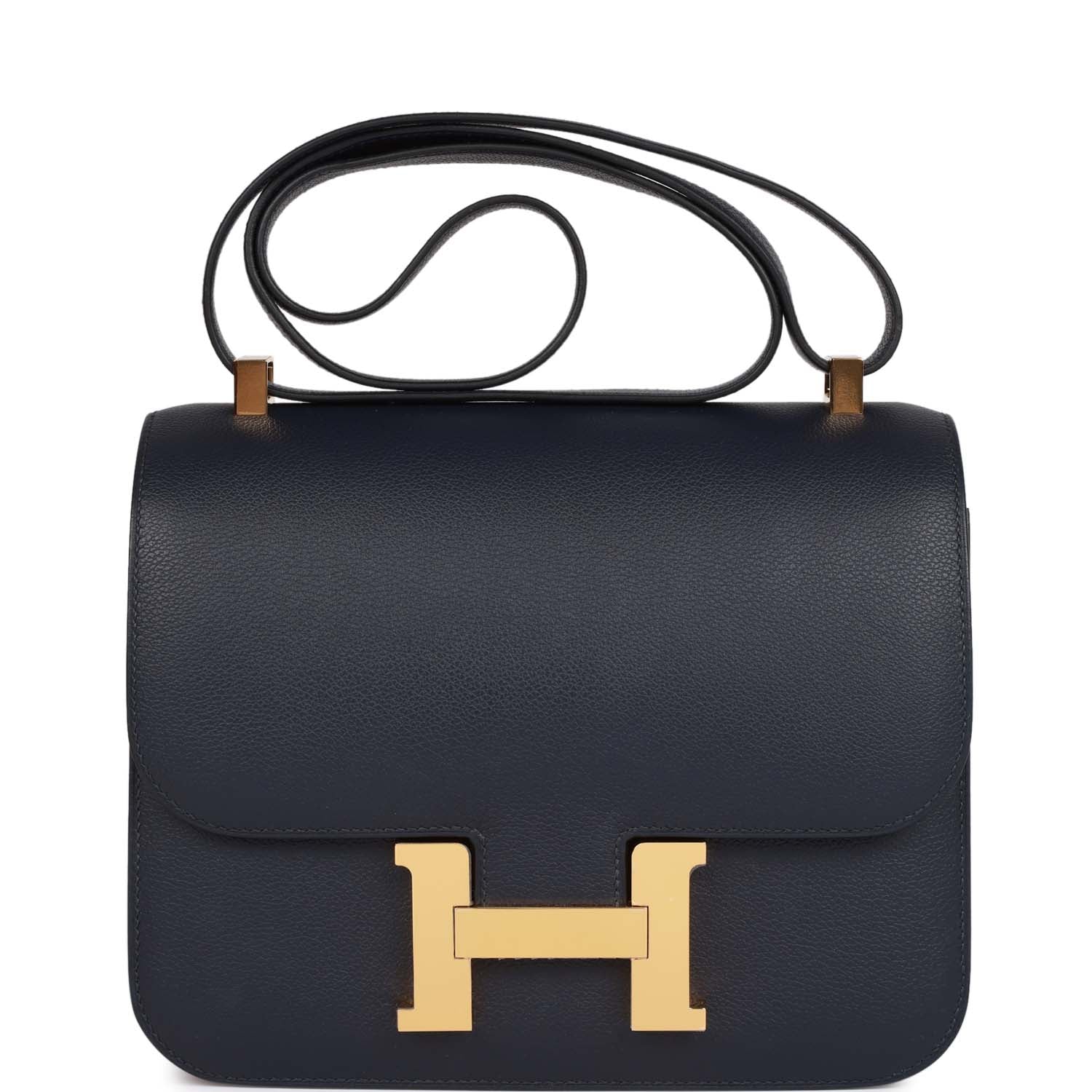 Hermès Constance 24 Bleu Nuit Evercolor Gold Hardware