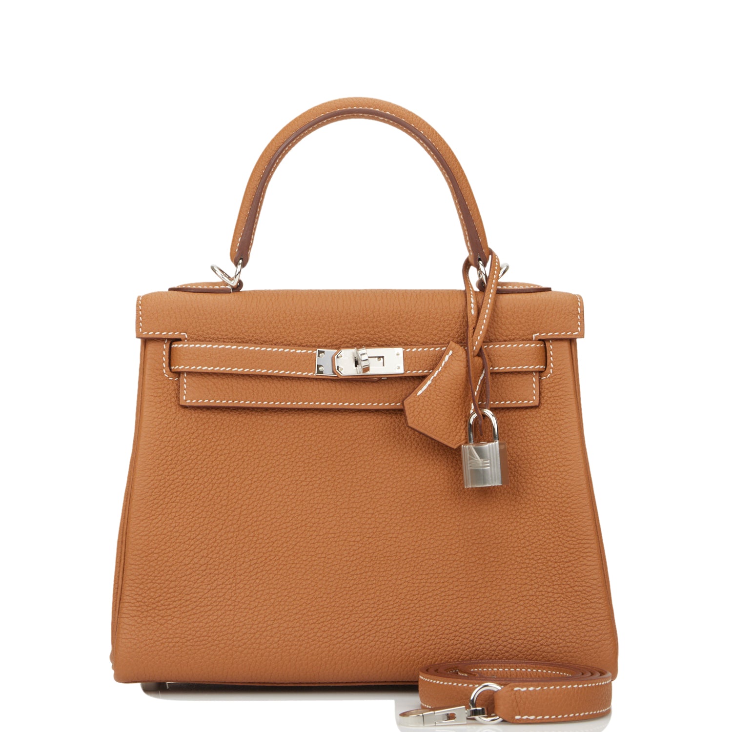 Hermès Kelly Retourne 25 Gold Togo Palladium Hardware