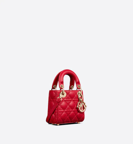 MICRO LADY DIOR BAG Scarlet Red