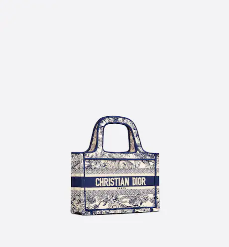 MINI DIOR BOOK TOTE Blue Toile de  (22