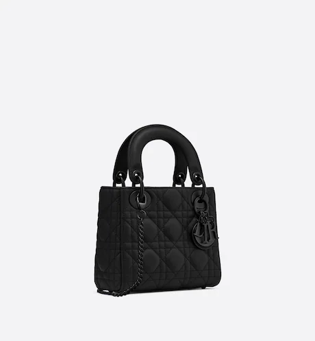 MINI LADY DIOR BAG Black  Calfskin