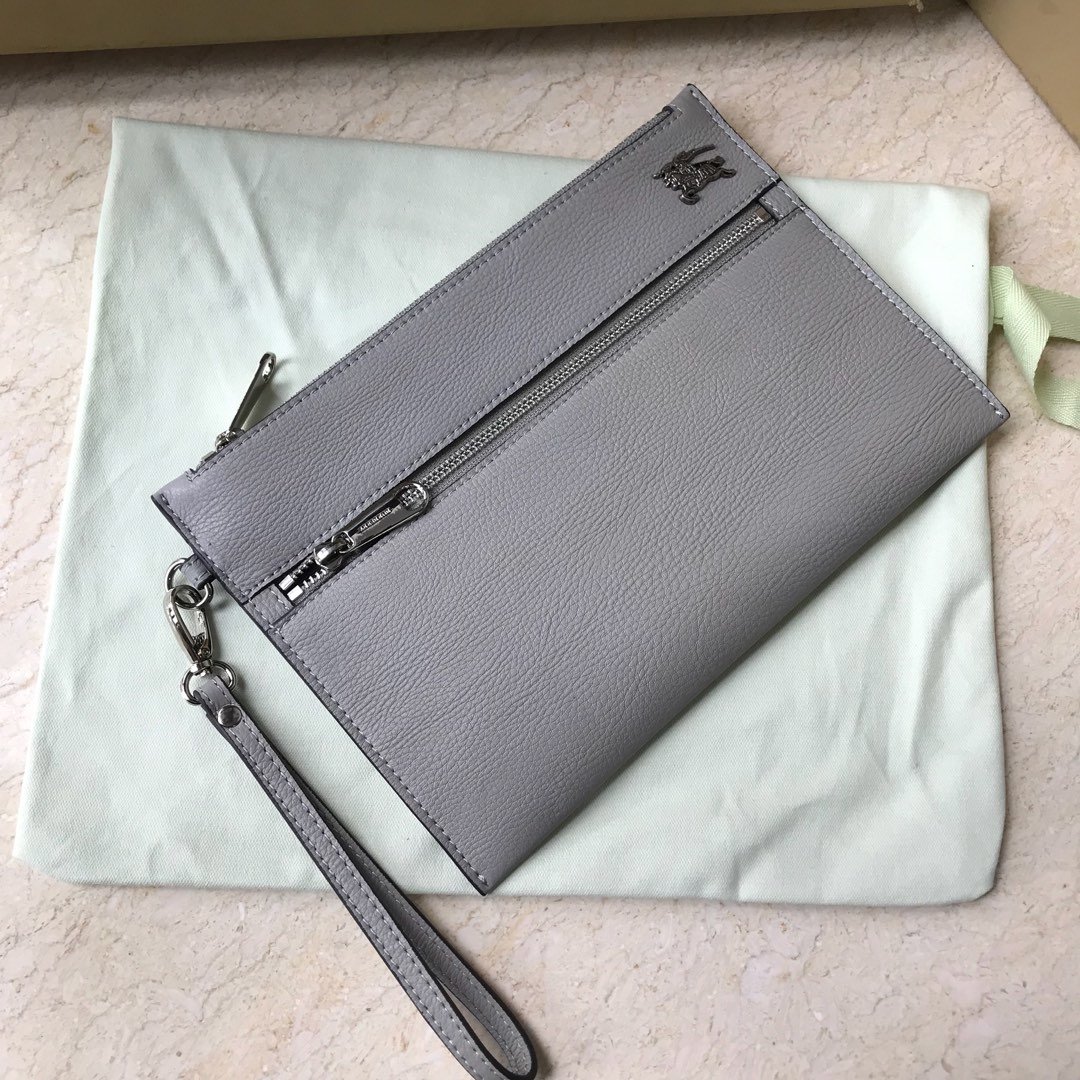 Burberry Grey Clutch 30cm – Fapert